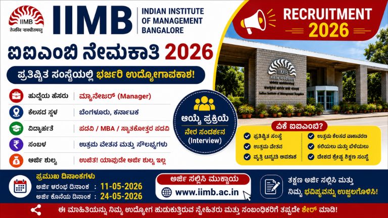 IIMB Recruitment 2026