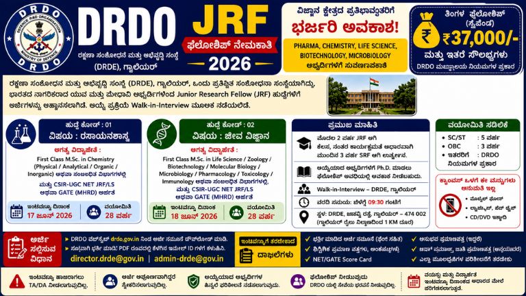 DRDO JRF Recruitment 2026