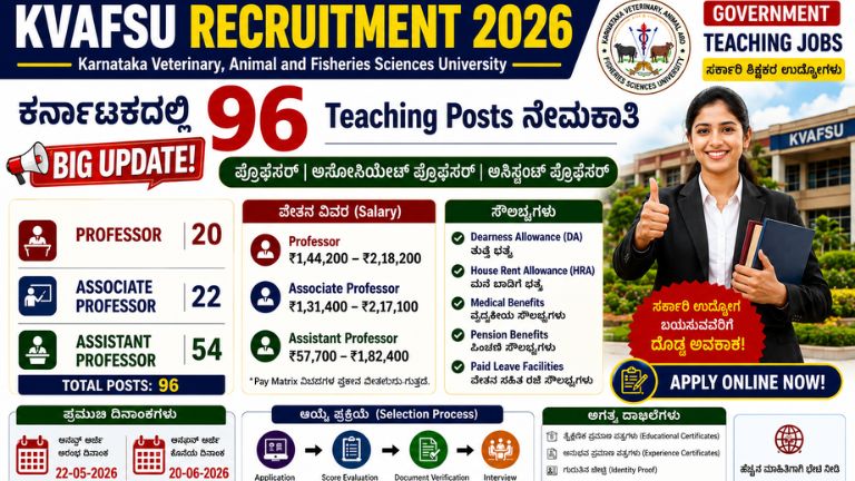 KVAFSU Recruitment 2026