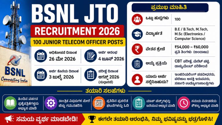 BSNL JTO Recruitment 2026